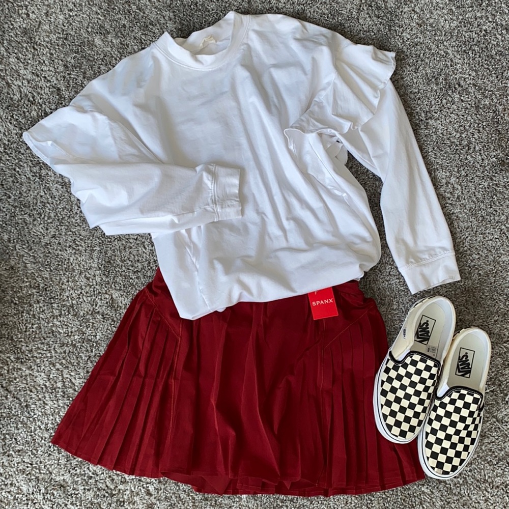 Spanx Get Moving Pleated skirt - Rich Red